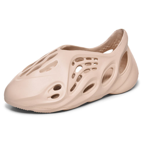 Cross-border 47 Large Size Kanye Same Solid Color Coconut Hole Shoes Men's Trendy Couples Hollow Roman Sandals Beach Shoes